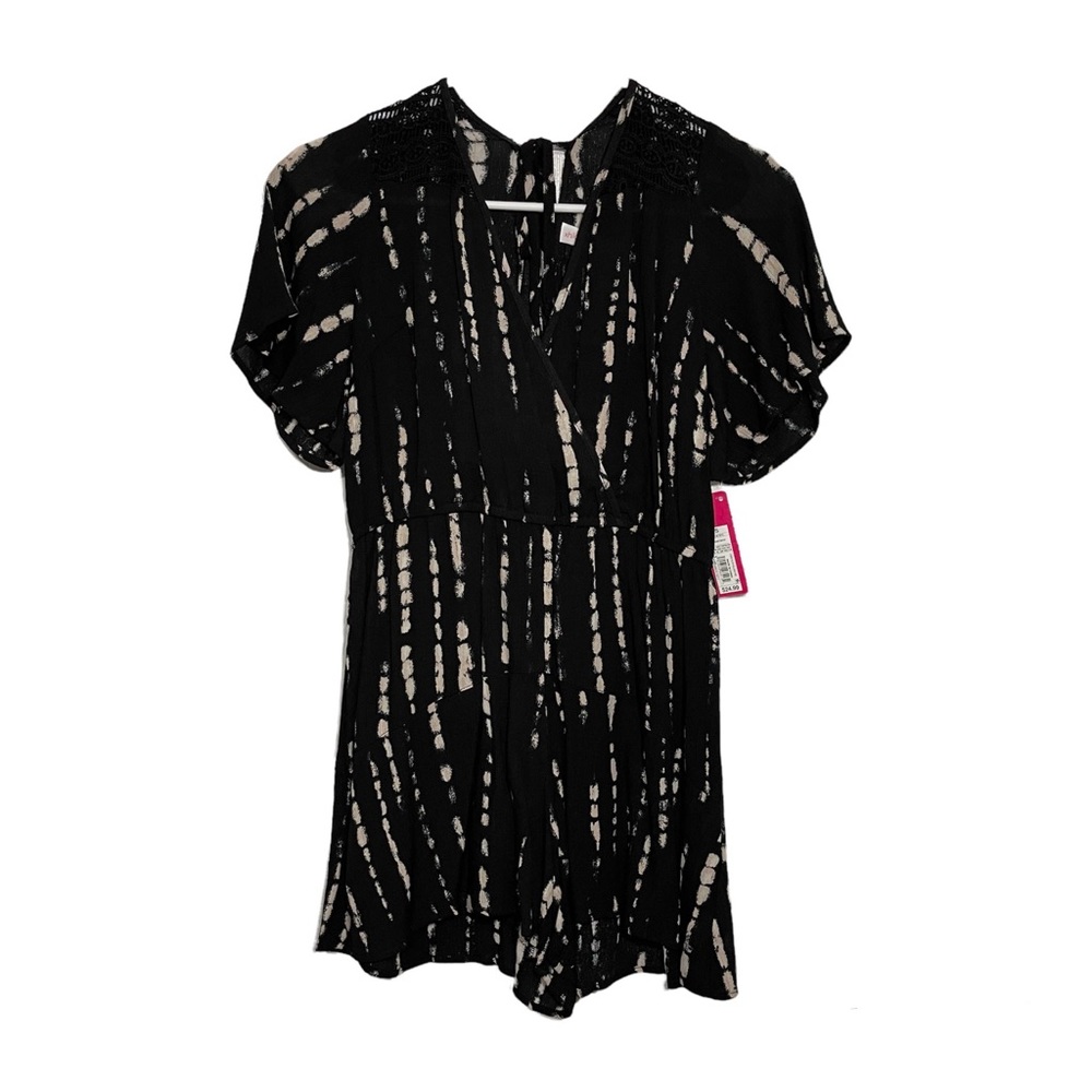 XHILARATION Womens Small Romper Jumper Shorts Hippie tie dye music festival.